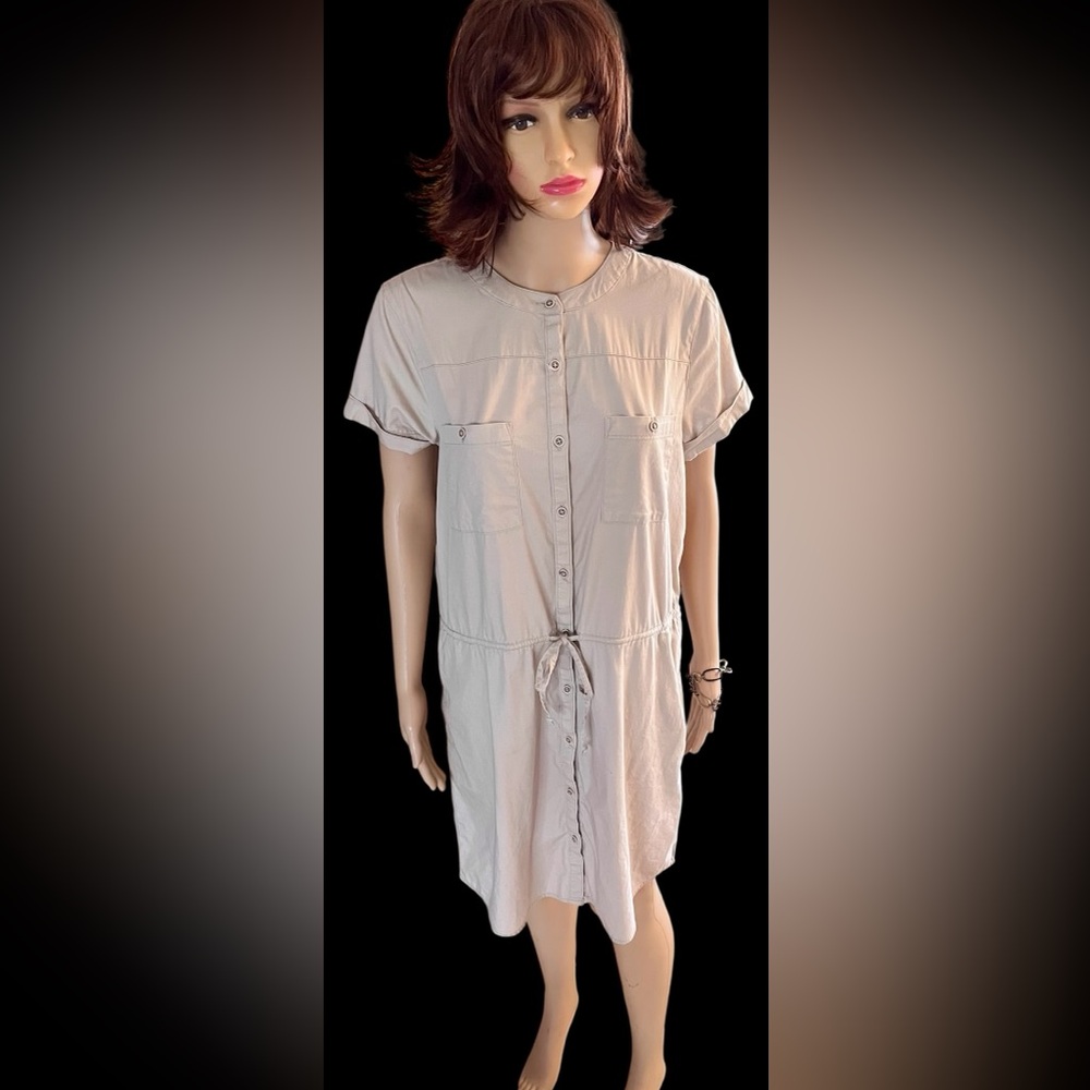 Banana Republic Beige Button-Down Dress